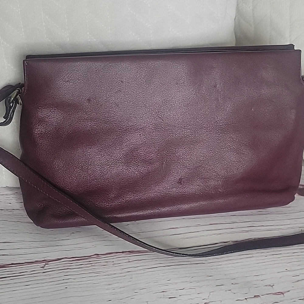Etienne Aigner Classic Leather Burgundy Shoulder Bag